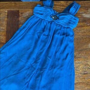 Royal Blue Sleeveless Dress with Center Detail (127)